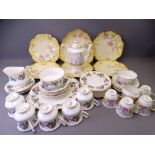 LIMOGES BLUSH PATTERN FRUIT SET, Paragon Green Briar 25 piece teaset and a Crown Staffs part