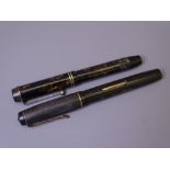 NATIONAL SECURITY - Vintage (1930s) Brown and Black Marble National Security fountain pen with
