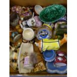 A PARCEL OF CHINA - quantity of small china animals and small containers ETC