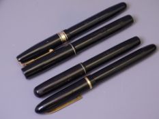 WATERMAN - Vintage (late 1940s-50s) Black Waterman W5 fountain pen with gold plated trim and