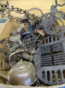 CAST & OTHER IRON WORK GOODS, PEWTER, EPNS & FLAT IRONS ETC