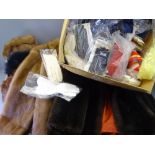 FUR/FAUX FUR JACKETS, STOLES & HATS with a large quantity of Kid and other lady's gloves ETC