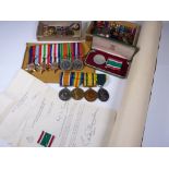 GREAT WAR & WWII, WVS FAMILY GROUP OF MEDALS, BADGES & ASSOCIATED PAPERWORK to include a 1914 - 1918