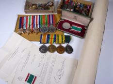 GREAT WAR & WWII, WVS FAMILY GROUP OF MEDALS, BADGES & ASSOCIATED PAPERWORK to include a 1914 - 1918