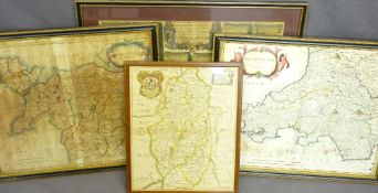 ANTIQUE MAPS OF NORTH & SOUTH WALES by R Morden, John Ogsby - Barstable to Truro, and Ric Blome '