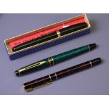 WATERMAN - Vintage (1940s) Dark Green Waterman 515 fountain pen with gold plated trim and original