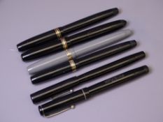 SWAN MABIE TODD - Four vintage (1950s) Swan Mabie Todd twist fill Calligraph fountain pens: 1