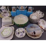 HAMMERSLEY VIOLET & OTHER DECORATIVE TABLEWARE, the Royal Collection Jubilee cabinet items, boxed