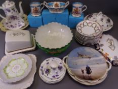 HAMMERSLEY VIOLET & OTHER DECORATIVE TABLEWARE, the Royal Collection Jubilee cabinet items, boxed