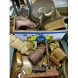 VINTAGE & LATER TREEN, LEATHER BAGS, shield mounted horns ETC