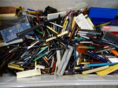 VINTAGE & LATER FOUNTAIN PENS, BALL POINTS and associated bits and pieces, a very large quantity for