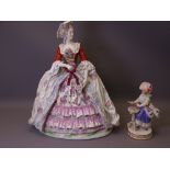 MEISSEN & RUDOLSTADT VOLKSTEDT PORCELAIN FIGURINES, colourful floral and encrusted, the Myson