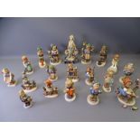 HUMMEL/GOEBEL FIGURINES COLLECTION, 18 PIECES along with a composite figurine of a young girl,