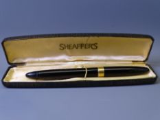 SHEAFFER - Vintage (1952-1959) Black Sheaffer Snorkel Admiral fountain pen with gold plated trim and