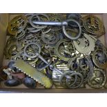 UNMOUNTED HORSE BRASSES & NICKEL BITS, a large parcel