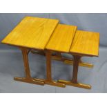 G PLAN NEST OF THREE SIDE TABLES, 52cms H, 56cms W, 41cms D the largest