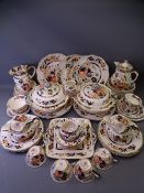 VINTAGE MASONS MANDARIN DINNER & TEAWARE 50 PLUS PIECES including pedestal tureens with covers