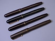 SWAN MABIE TODD - Three vintage (1940s-50s) Swan Mabie Todd Self Filler fountain pens: 1.) One Black