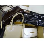 LARGE BOX OF LADY'S VINTAGE HANDBAGS