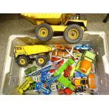 TONKA, CORGI, MATCHBOX and other Diecast vehicles and toys, an unboxed quantity in play worn