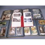 VINTAGE POSTCARD COLLECTION in five various albums, approximately 1000 cards Wales, UK and