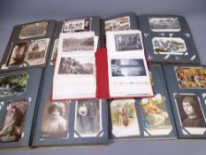 VINTAGE POSTCARD COLLECTION in five various albums, approximately 1000 cards Wales, UK and