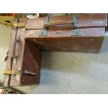 VINTAGE LEATHER SUITCASES (2)