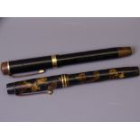 ONOTO - Vintage (1930s-40s) Brown and Black Marble "The De La Rue Pen" fountain pen No. 1332 with