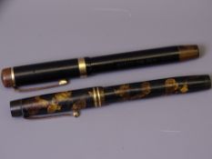 ONOTO - Vintage (1930s-40s) Brown and Black Marble "The De La Rue Pen" fountain pen No. 1332 with