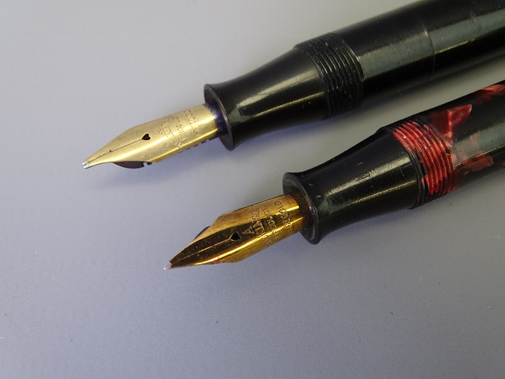 CROXLEY - 2 Vintage (1947-49) 'The CROXLEY Pen' (A Dickinson Product) fountain pens with gold plated - Image 2 of 3