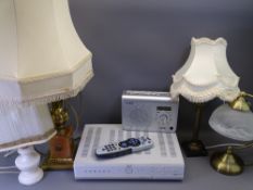 MODERN TABLE LAMPS, DAB digital radio, Sky box E/T