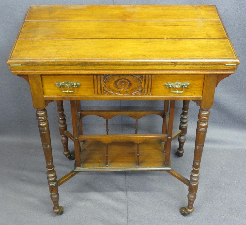 ANTIQUE & VINTAGE FURNITURE PARCEL, four items to include an Edwardian oak writing desk having a - Image 3 of 5