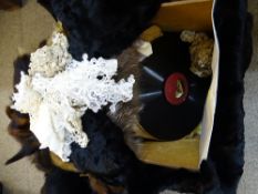 VINTAGE FOX FUR & OTHER STOLES and similar items with a quantity of HMV and other gramophone
