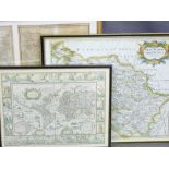 ANTIQUE MAPS - by Robert Morden; West Riding hand coloured along with two others