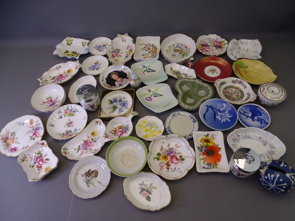 POTTERY & PORCELAIN PIN DISHES COLLECTION by Shelley, Royal Crown Derby, Carltonware, Copenhagen,