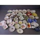 POTTERY & PORCELAIN PIN DISHES COLLECTION by Shelley, Royal Crown Derby, Carltonware, Copenhagen,