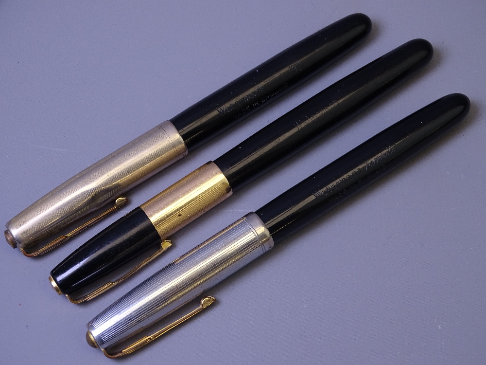 WATERMAN - Vintage (late 1940s) Black Waterman Taperite Citation fountain pen with gold plated