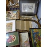 GILT FRAMED WALL MIRRORS (2) and a quantity of pictures and prints