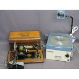 CASED JONES SEWING MACHINE VINTAGE converted to electric with foot pedal and a vintage overhead