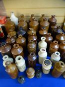 STONEWARE INK BOTTLES, a good quantity, with or without contents, labels include Stephens, Brunswick