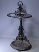 VICTORIAN STYLE CAST IRON STICK STAND, 71cms tall