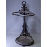 VICTORIAN STYLE CAST IRON STICK STAND, 71cms tall