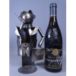 CHATEAUNEUF-de-PAPE 1998, UNOPENED BOTTLE OF WINE in a bottle holder