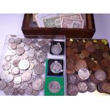 VICTORIAN & LATER COINAGE, commemorative crowns and overseas banknotes to include an 1819 George III