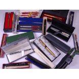 VINTAGE & LATER PENS, PEN & PENCIL SETS & BALLPOINTS, all in original boxes, makers include