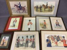 MILITARIA THEMED PRINTS - a parcel featuring early military including Army Medical Corps, Welsh