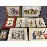 MILITARIA THEMED PRINTS - a parcel featuring early military including Army Medical Corps, Welsh