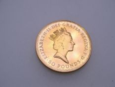 ½ OZ FINE GOLD BRITANNIA £50 COIN 1987 struck by The Royal Mint, issued by The Britannia Building