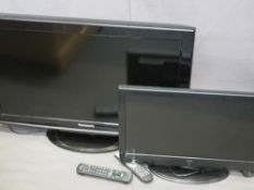 PANASONIC TX L32X10BA TV and an Alba LCD 22in DVD/TV with remotes E/T