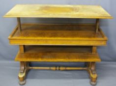 POLLARD OAK 'RISE & FALL' THREE TIER DUMB WAITER/OR BUFFET after a design by Gillows